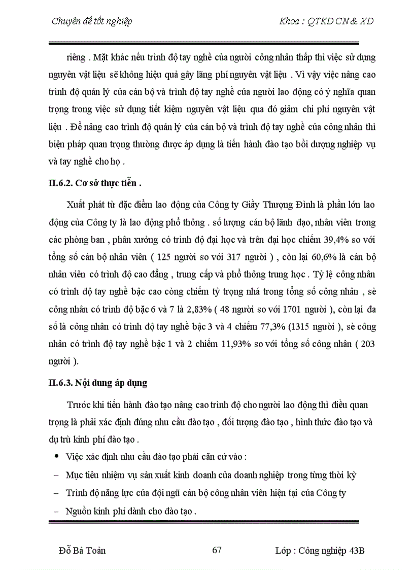 image for page Một số biện pháp nhằm giảm chi phí nguyên vật liệu ở Công ty Giầy Thượng Đình Chuyên đề được trình bày thành 2 chương