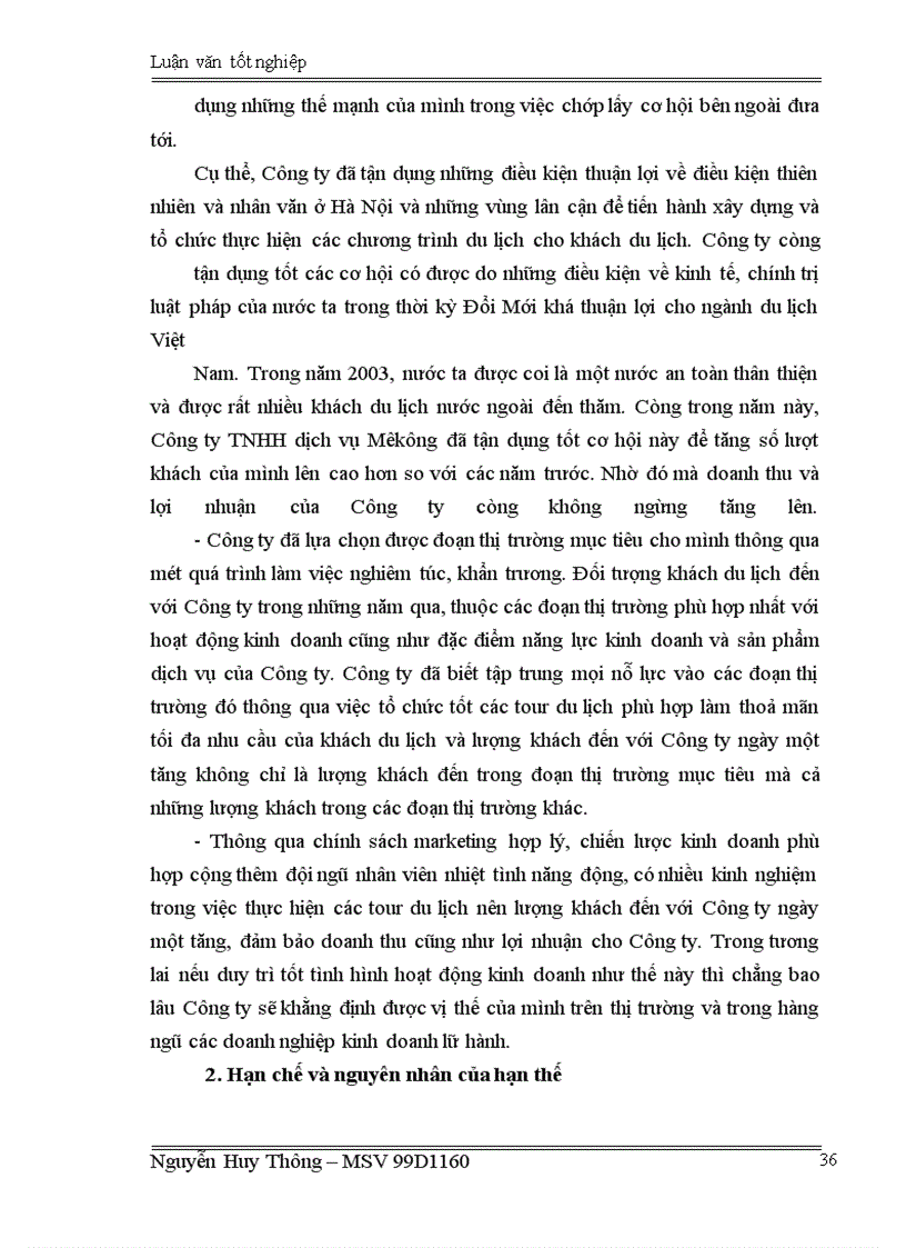 image for page Giải pháp hoàn thiện hoạt động thu hút khách du lịch tại Công ty TNHH dịch vụ Mêkông