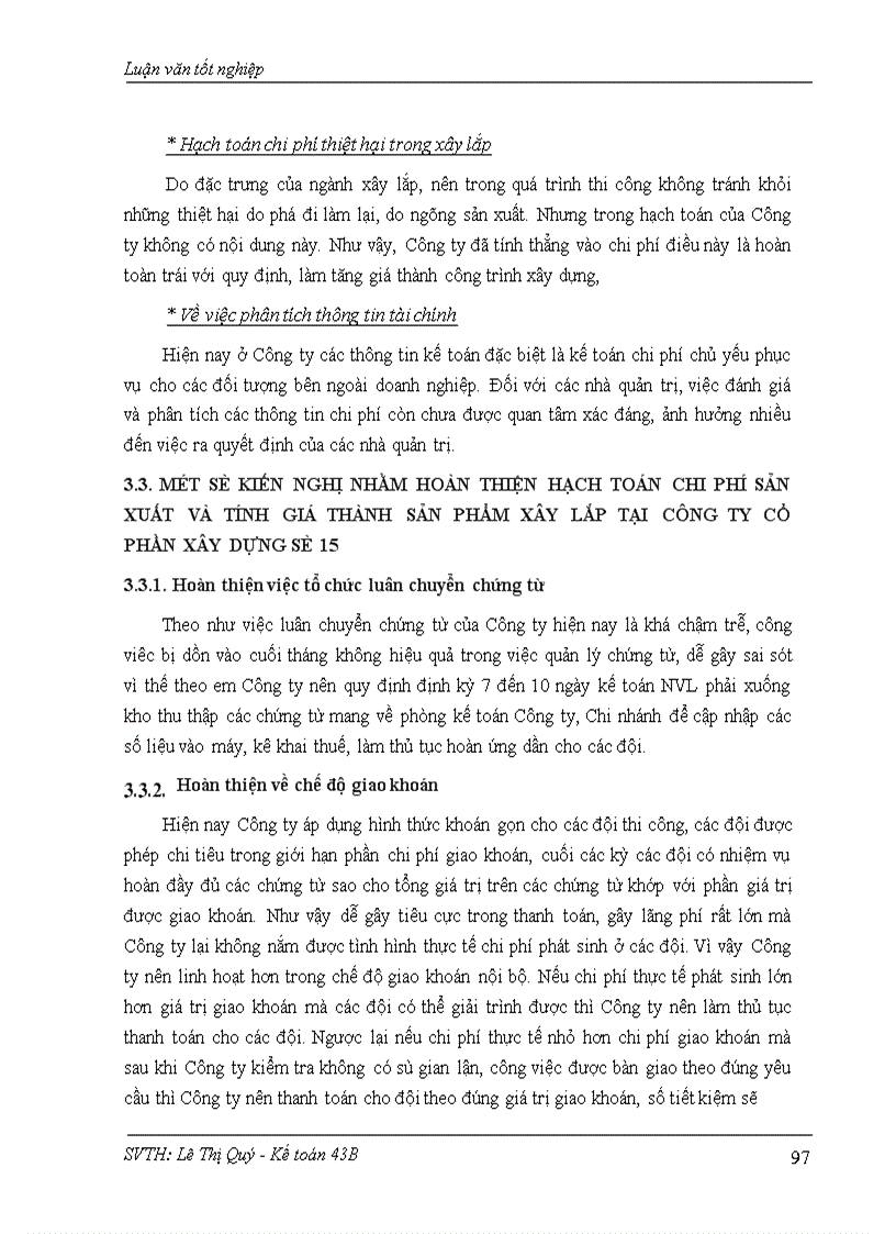 image for page Hoàn thiện hạch toán chi phí sản xuất và tính giá thành sản phẩm xây lắp tại Công ty cổ phần Xây dựng số 15.