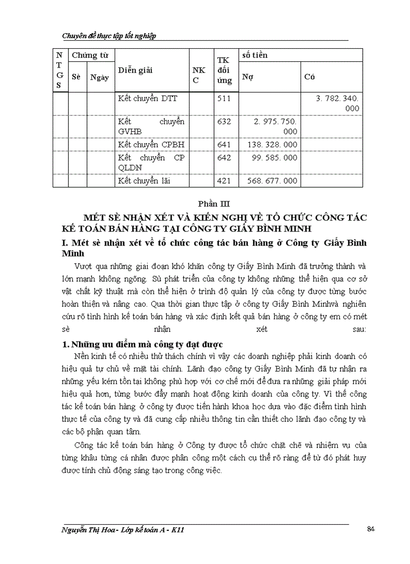 image for page Kế toán quá trình bán hàng và xác định kết quả bán hàng tại Công ty Giấy Bình Minh