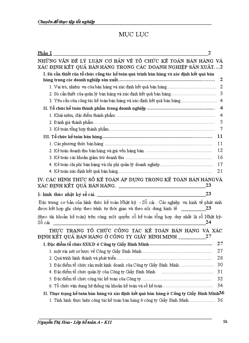 image for page Kế toán quá trình bán hàng và xác định kết quả bán hàng tại Công ty Giấy Bình Minh