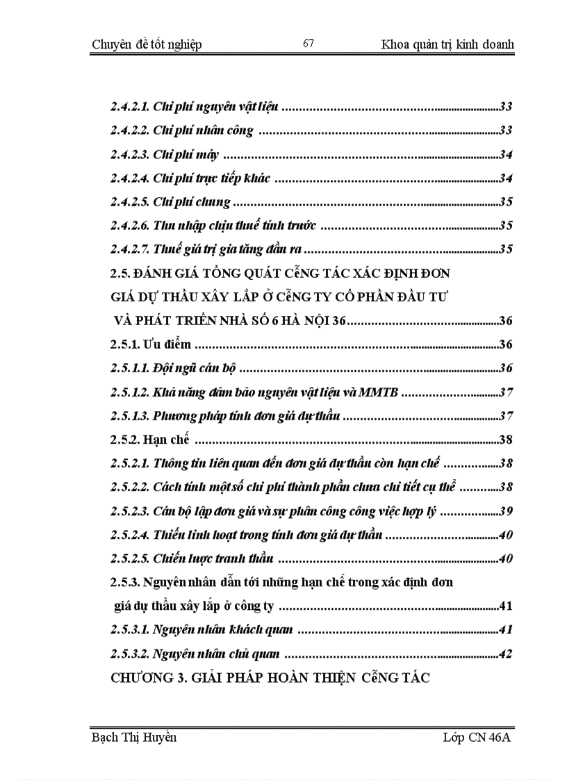 image for page Xác định đơn giá dự thầu xây lắp tại công ty cổ phần đầu tư và phát triển nhà số 6 Hà Nội