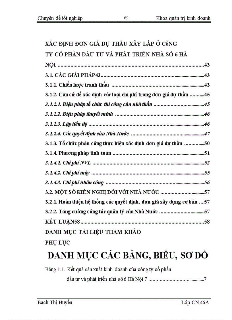 image for page Xác định đơn giá dự thầu xây lắp tại công ty cổ phần đầu tư và phát triển nhà số 6 Hà Nội