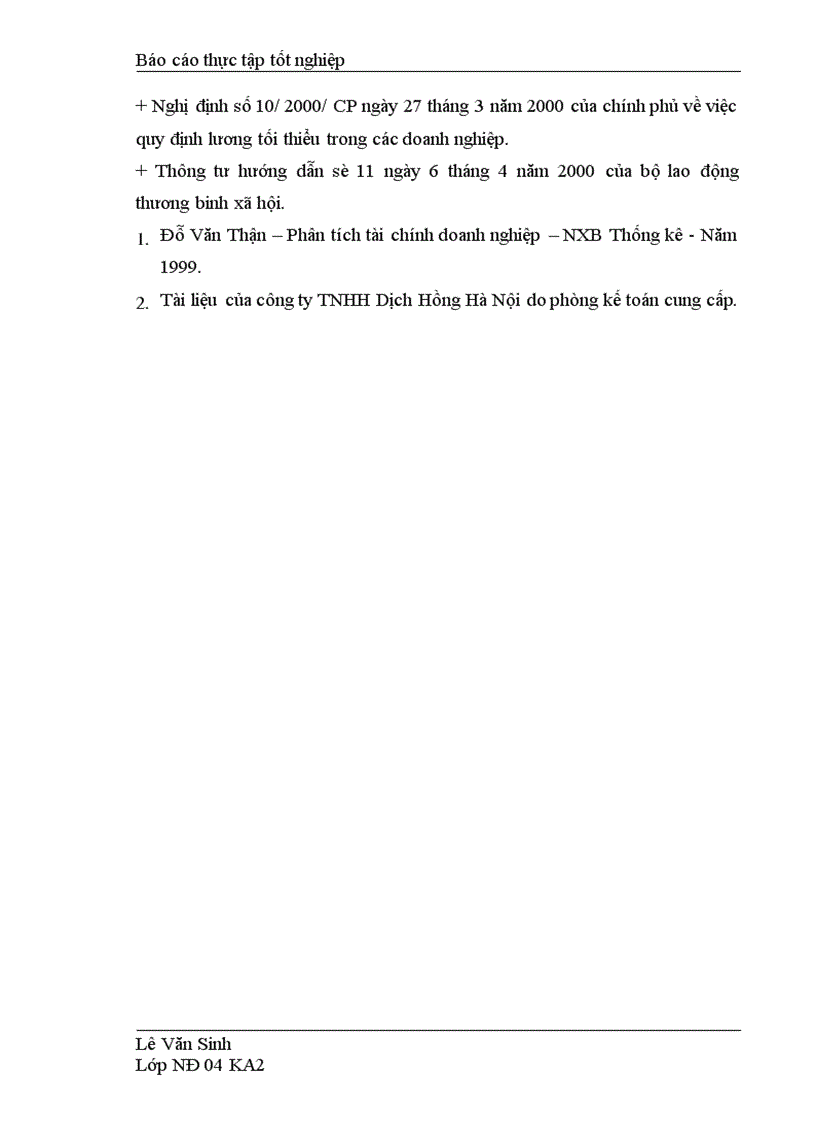 image for page Tổ chức hạch toán tiền lương và các khoản trích theo lương tại công ty TNHH Dịch Hồng Hà Nội
