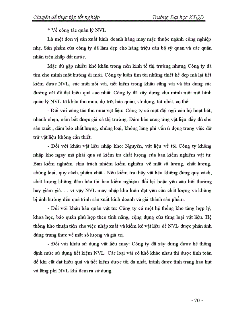 image for page Hạch toán NVL may tại Công ty Thanh Hà - Cục Hậu cần