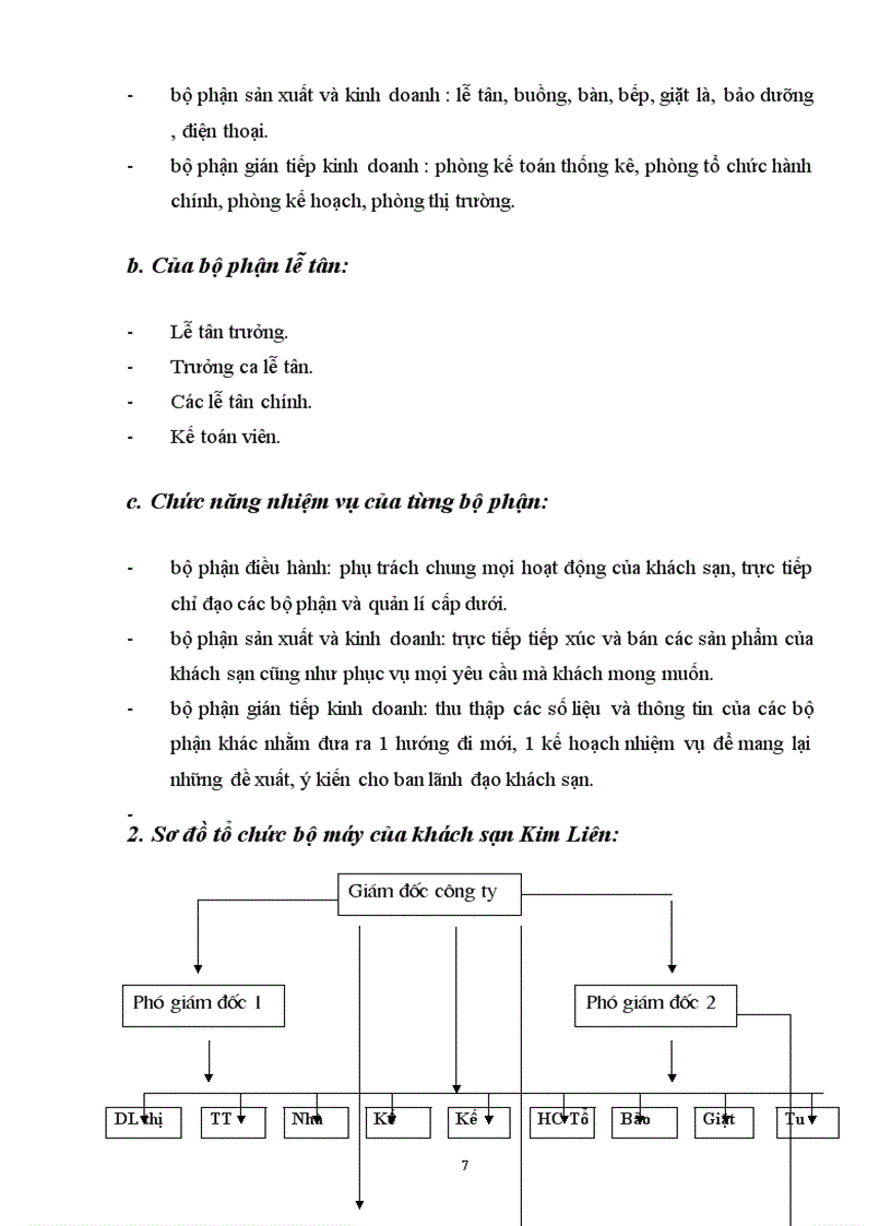 image for page Tình hình đặc điểm chung của khách sạn Kim Liên