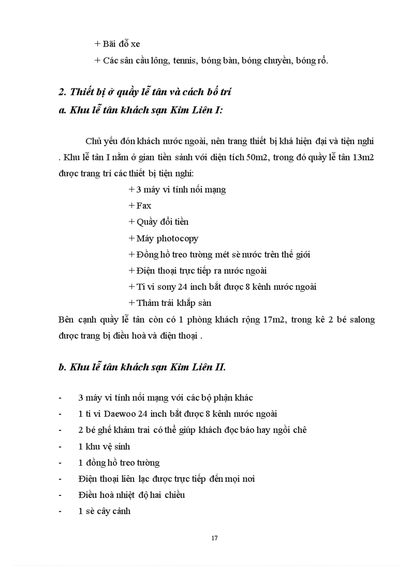 image for page Tình hình đặc điểm chung của khách sạn Kim Liên