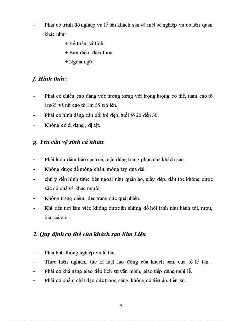 image for page Tình hình đặc điểm chung của khách sạn Kim Liên