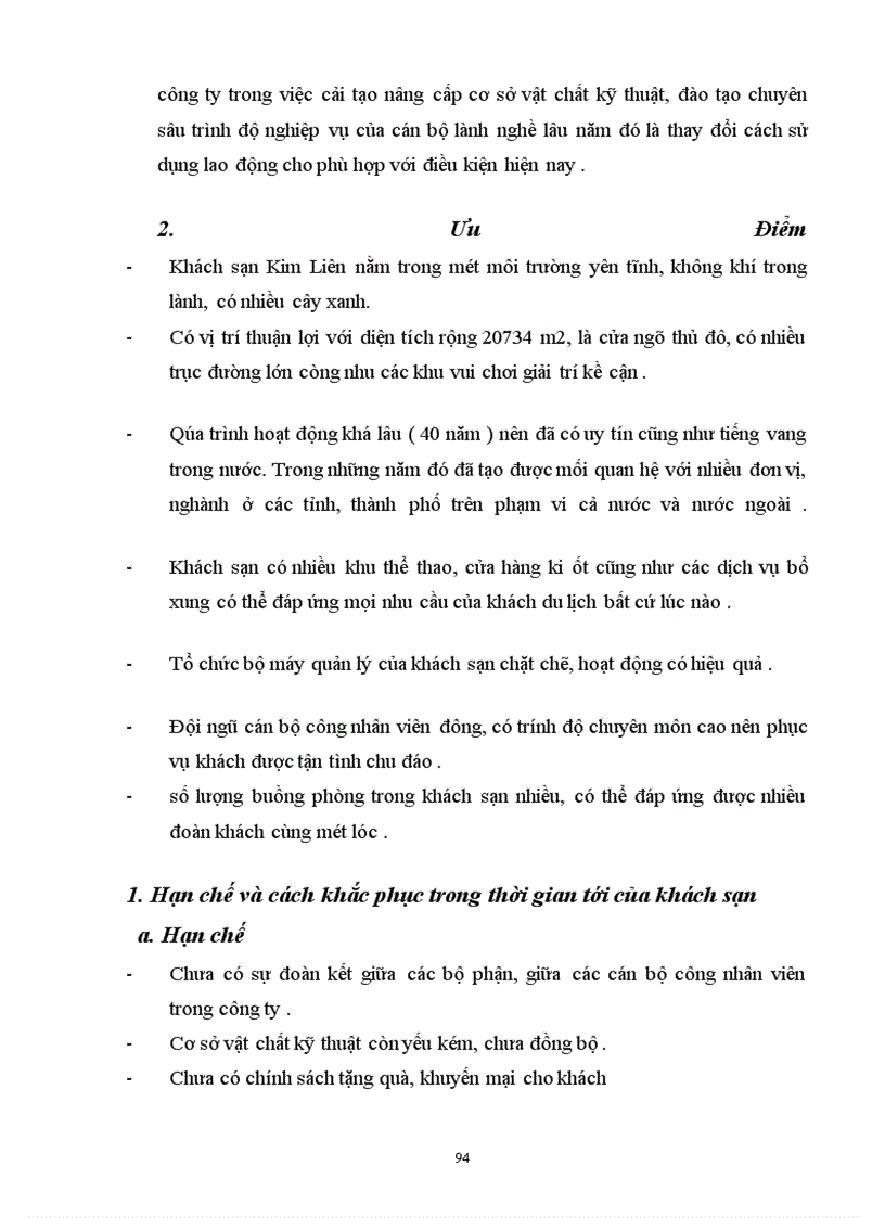 image for page Tình hình đặc điểm chung của khách sạn Kim Liên