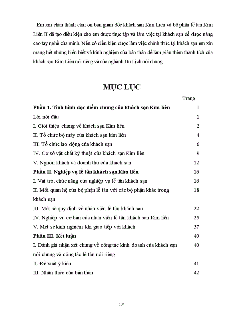 image for page Tình hình đặc điểm chung của khách sạn Kim Liên