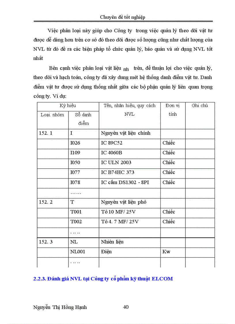 image for page Tổ chức công tác kế toán nguyên vật liệu tại Công ty Cổ phần Kỹ thuật ELCOM
