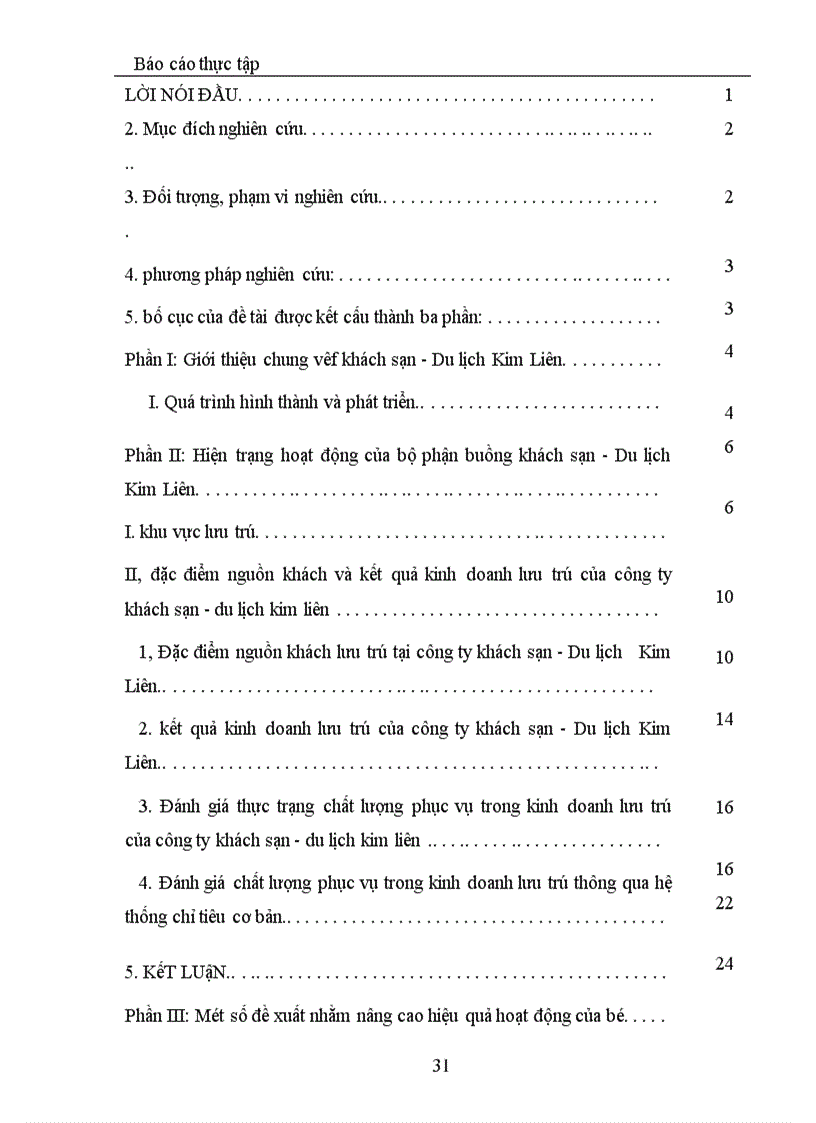 image for page Một số giải pháp nhằm nâng cao hiệu quả của bộ phận buồngkhách sạn - Du lịch Kim Liên