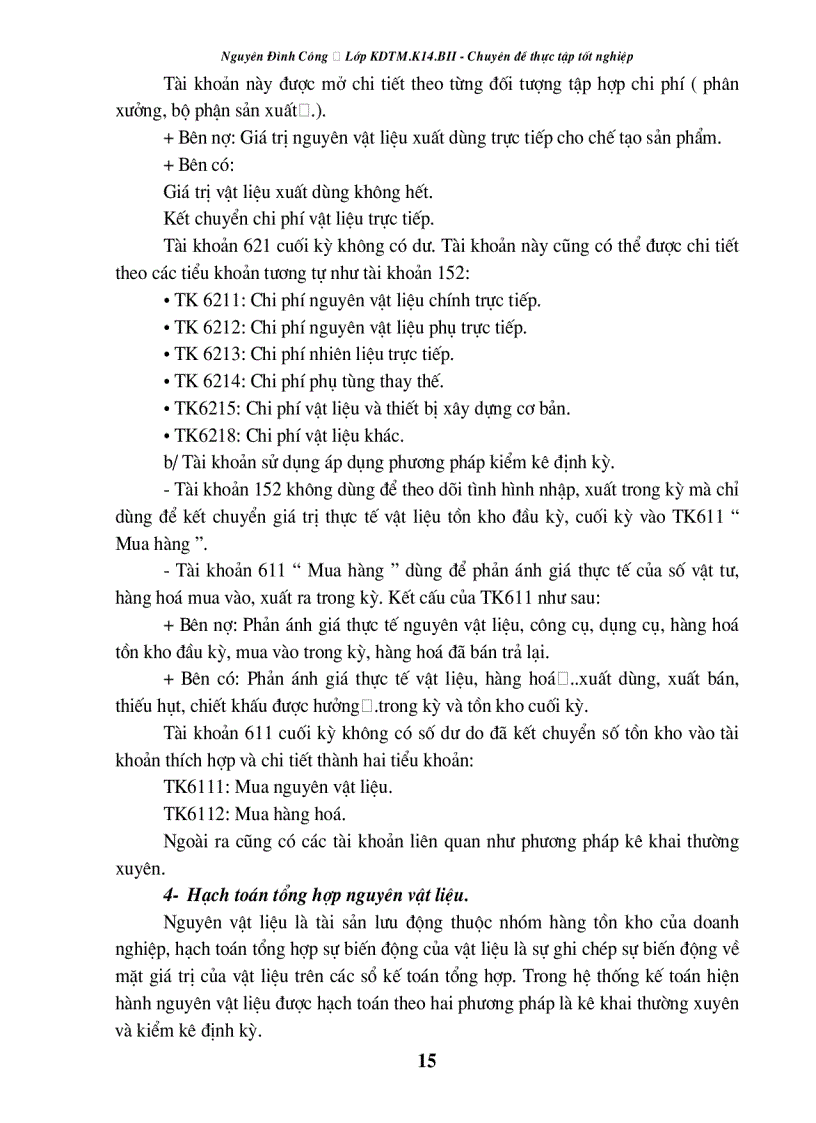 image for page Quản lý và hạch toán nguyên vật liệu ở Công ty Xây dựng Giao thông Đông Hưng.