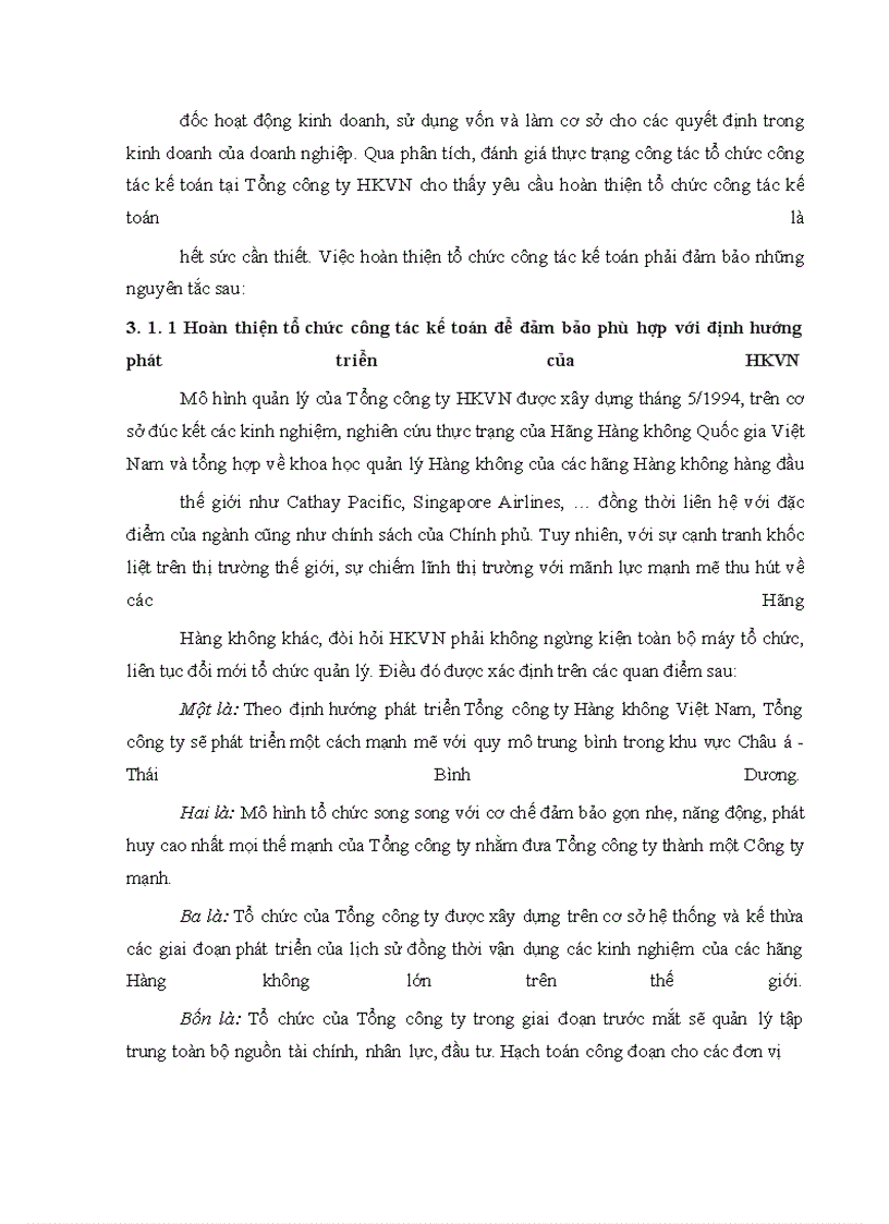 image for page Hoàn thiện tổ chức công tác kế toán tại Tổng công ty Hàng không Việt Nam