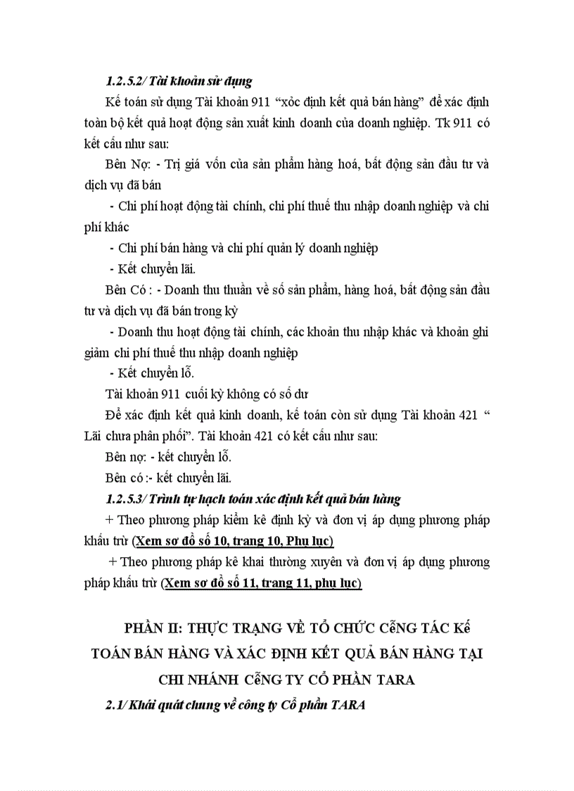 image for page Tổ chức công tác kế toán bán hàng và xác định kết quả kinh doanh tại chi nhánh công ty Cổ phần TARA