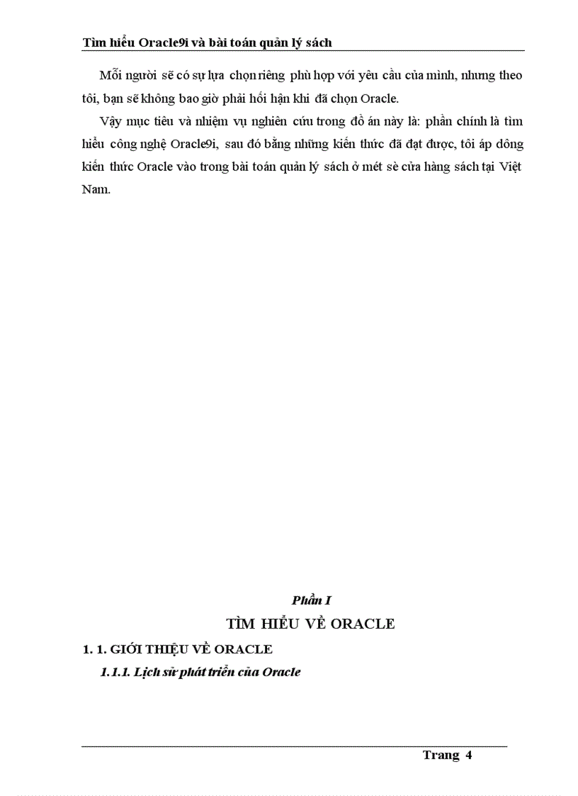 image for page Tìm hiểu Oracle9i và bài toán quản lý sách
