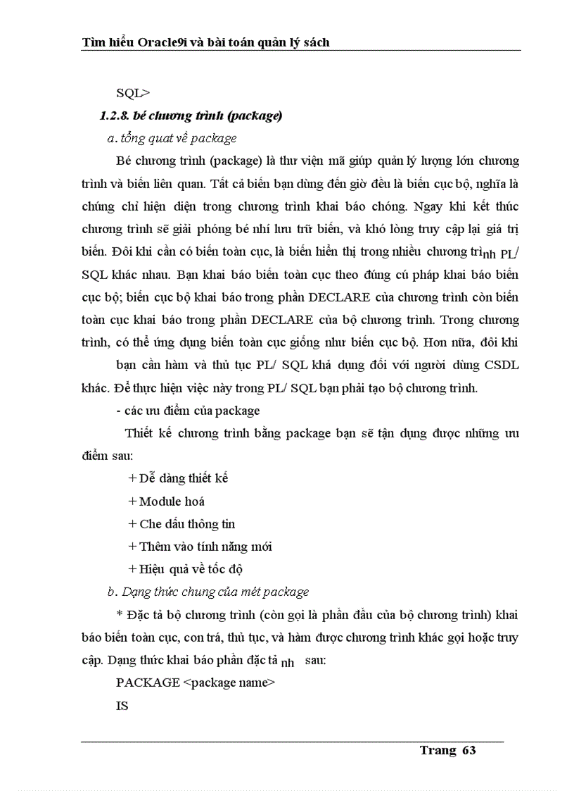 image for page Tìm hiểu Oracle9i và bài toán quản lý sách