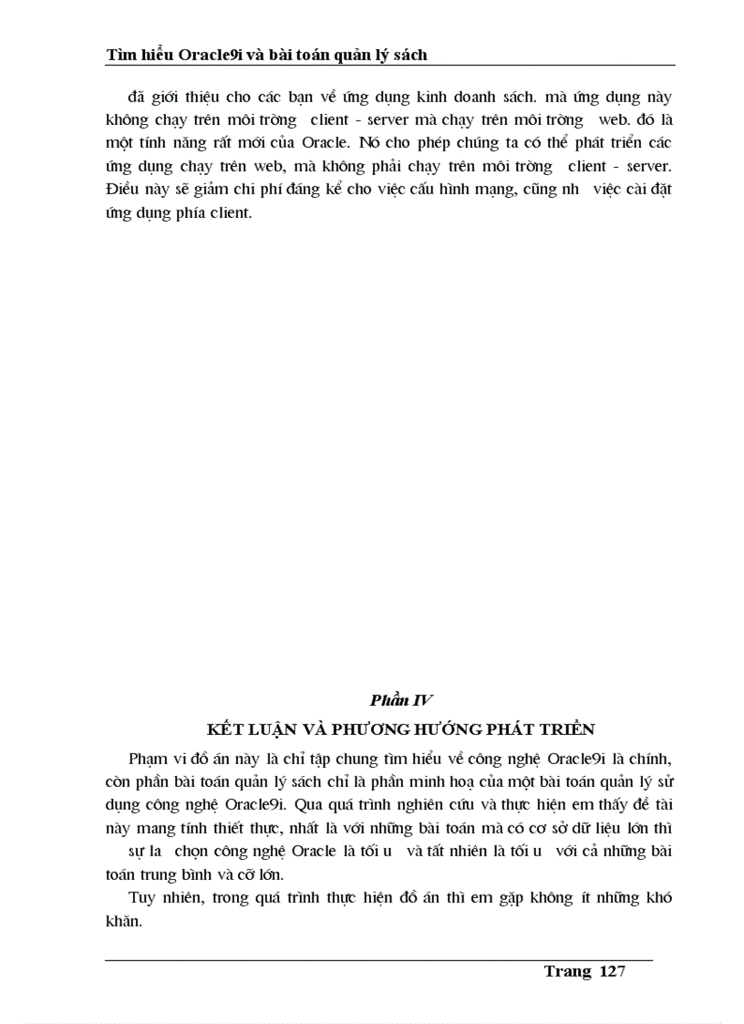 image for page Tìm hiểu Oracle9i và bài toán quản lý sách