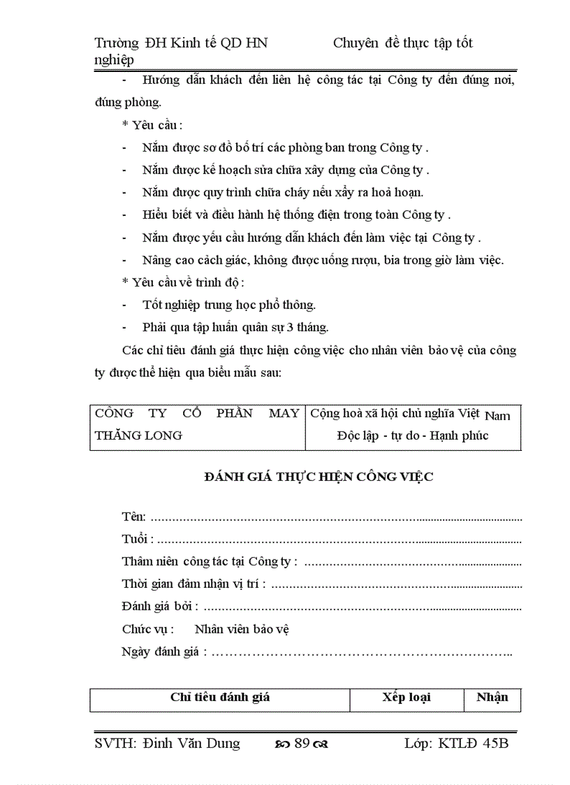 image for page Thực trạng và giải pháp nâng cao hiệu quả công tác đánh giá thực hiện công việc cho người lao động tại công ty cổ phần may Thăng Long