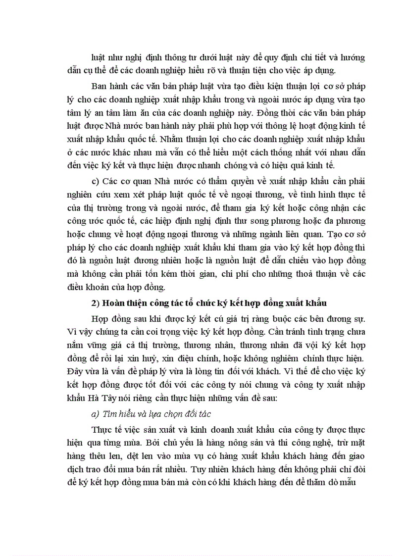 image for page Hoàn thiện chế độ pháp lý về ký kết và thực hiện hợp đồng xuất khẩu ở công ty xuất nhập khẩu Hà Tây