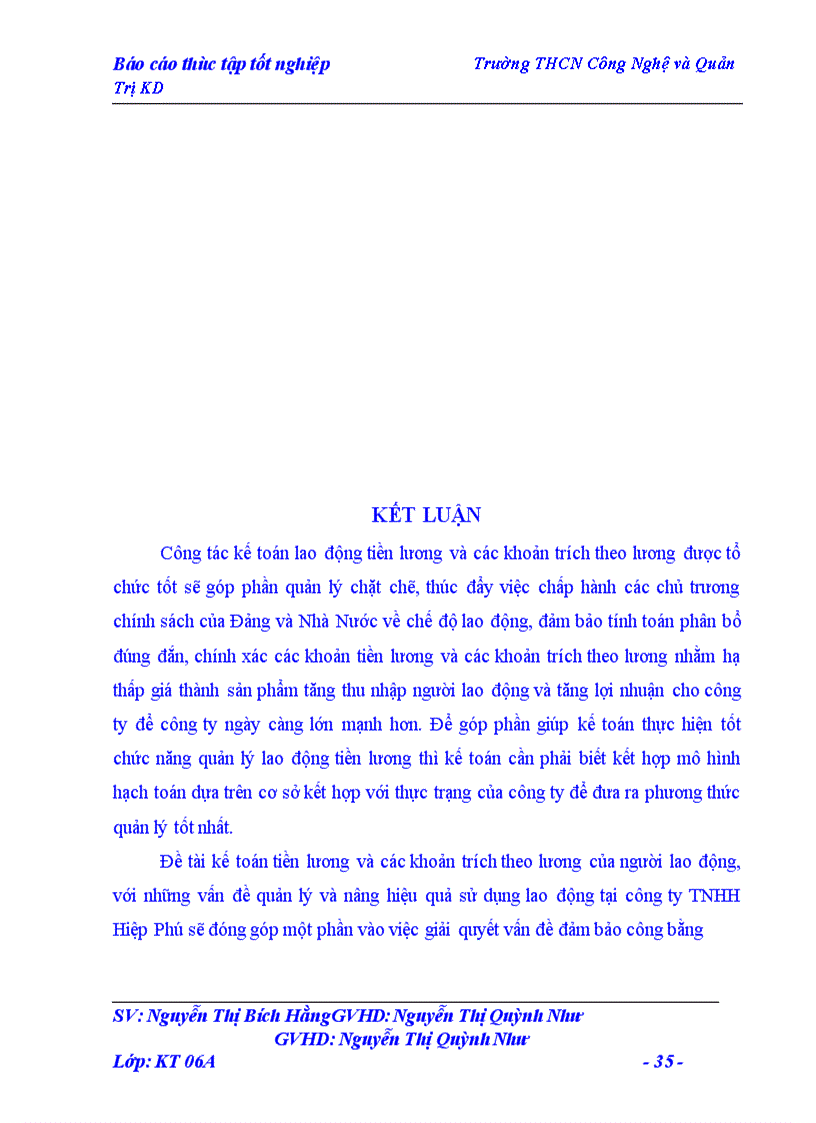 image for page Thực tế công tác kế toán tiền lương và các khoản trích theo lương tại công ty trách nhiệm hữu hạn hiệp phú