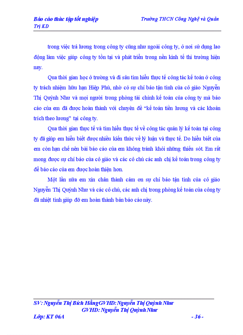 image for page Thực tế công tác kế toán tiền lương và các khoản trích theo lương tại công ty trách nhiệm hữu hạn hiệp phú