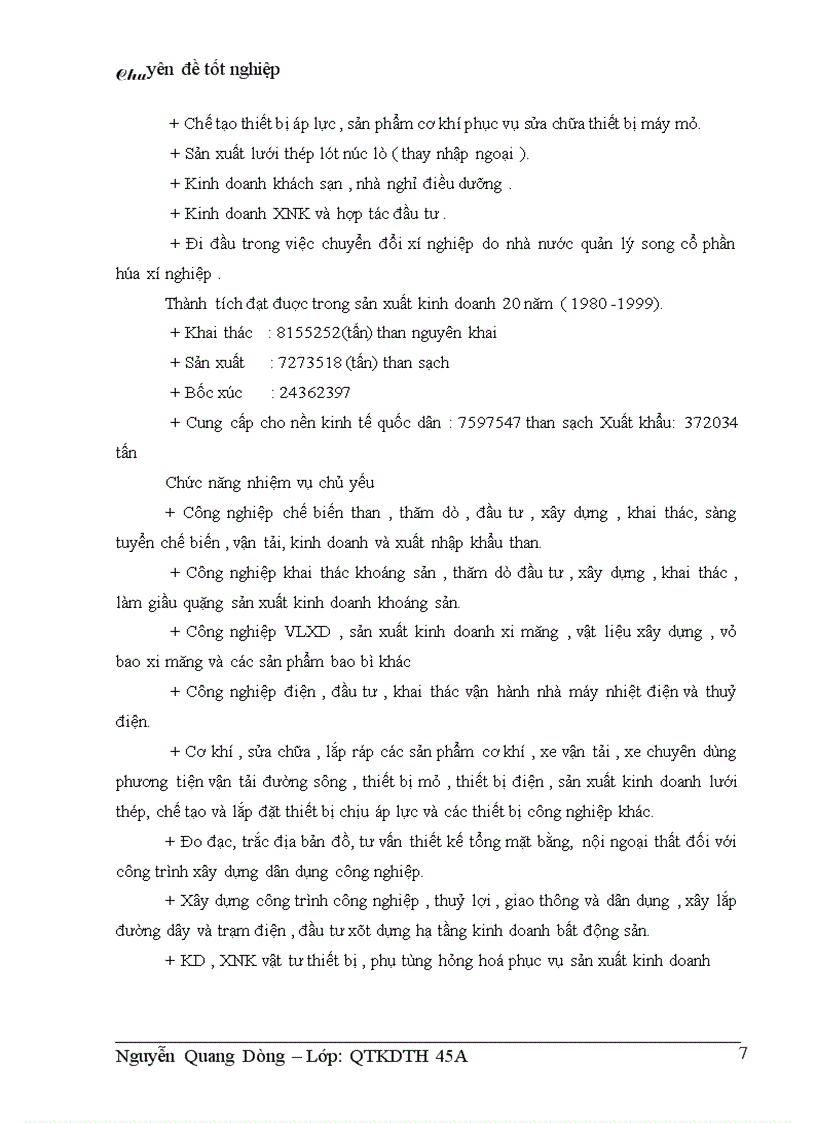 image for page Thực trạng hoạt động sản xuất kinh doanh công ty than Công Nghiệp Mỏ Việt Bắc-TKV và một số biện pháp nâng cao hiệu quả hoạt động sản xuất kinh doanh của công ty