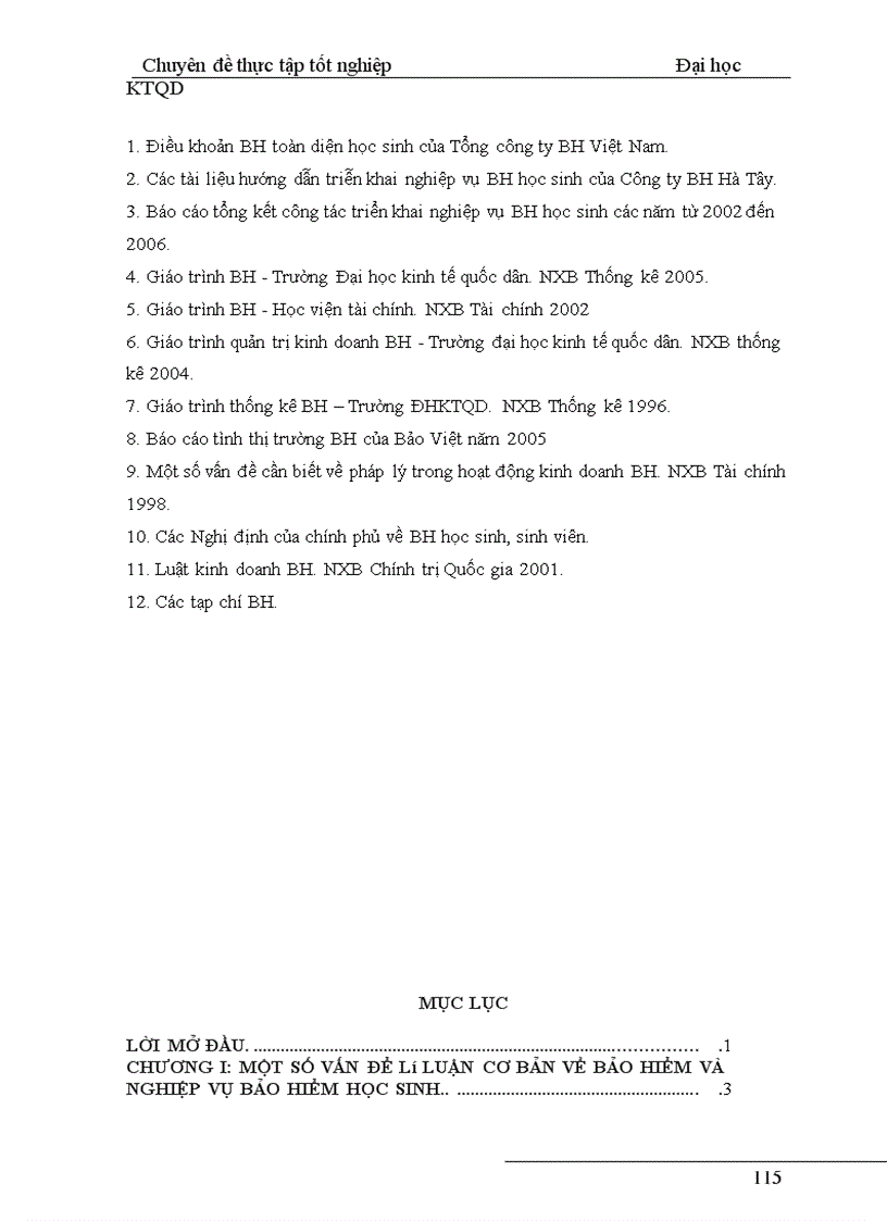 image for page Tình hình triển khai nghiệp vụ BH học sinh ở Công ty Bảo Việt Hà Tây giai đoạn 2002-2006.