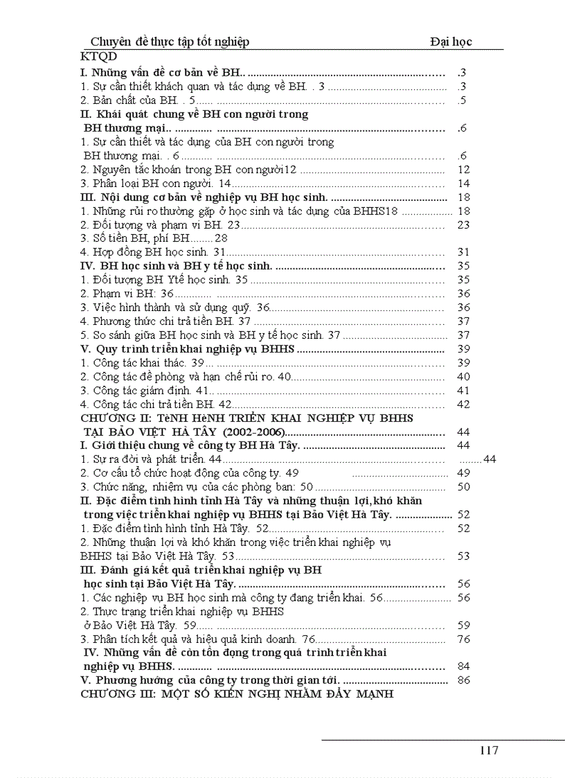 image for page Tình hình triển khai nghiệp vụ BH học sinh ở Công ty Bảo Việt Hà Tây giai đoạn 2002-2006.