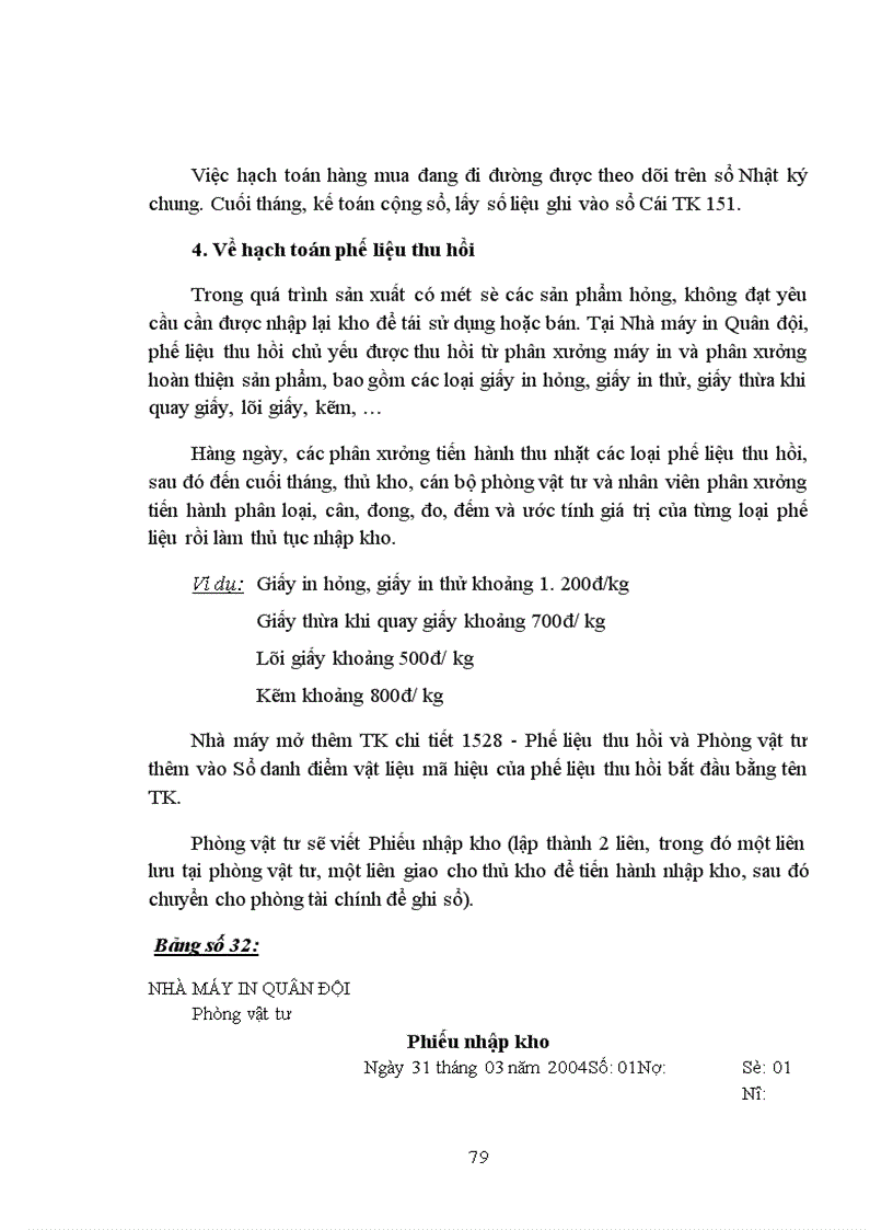 image for page Hoàn thiện hạch toán nguyên vật liệu với việc tăng cường quản lý nguyên vật liệu tại Nhà máy in Quân đội