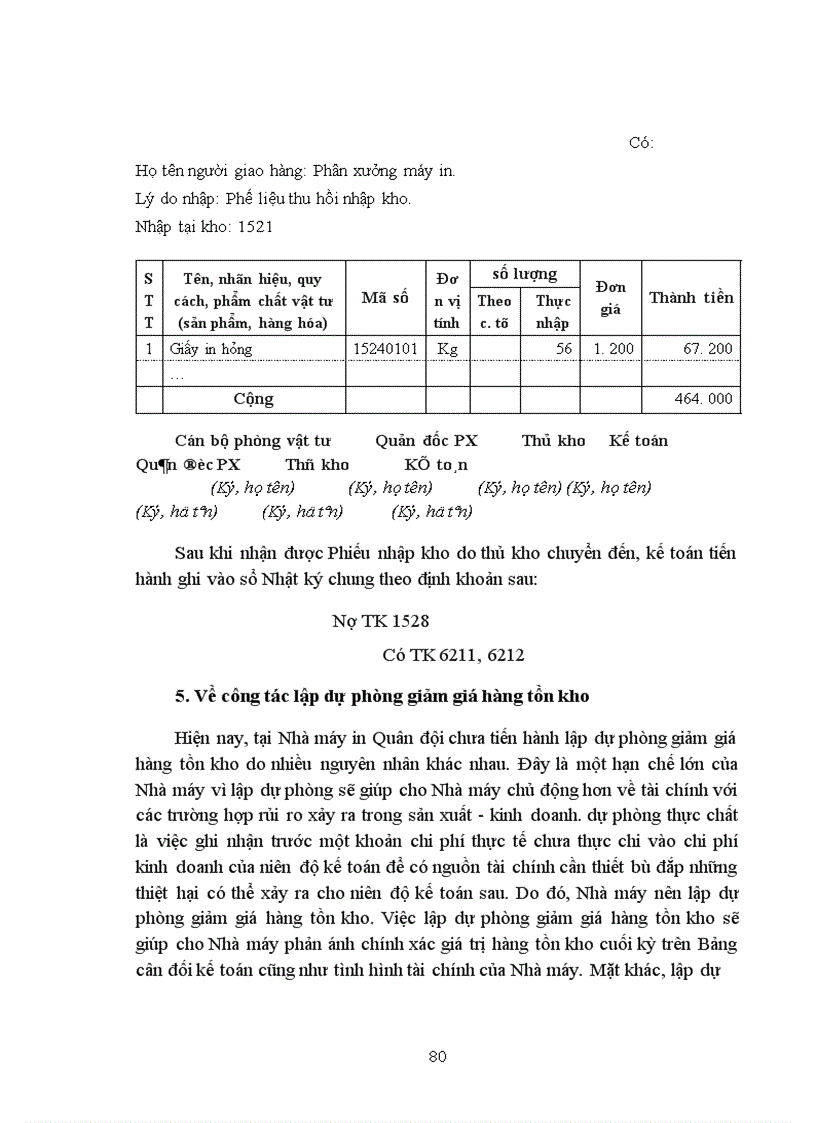 image for page Hoàn thiện hạch toán nguyên vật liệu với việc tăng cường quản lý nguyên vật liệu tại Nhà máy in Quân đội