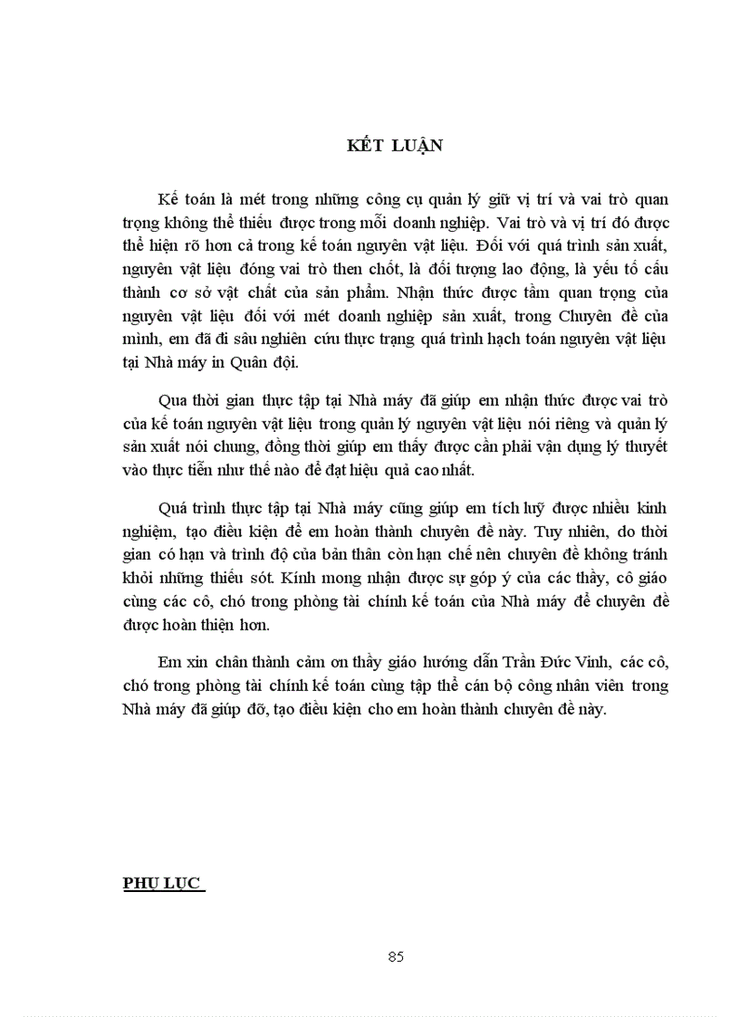 image for page Hoàn thiện hạch toán nguyên vật liệu với việc tăng cường quản lý nguyên vật liệu tại Nhà máy in Quân đội