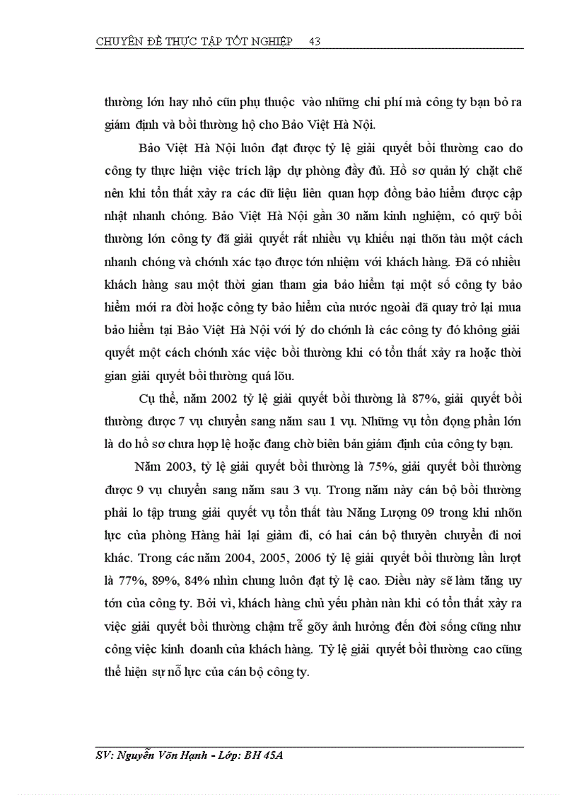 image for page Tình hình giải quyết khiếu nại bồi thường trong bảo hiểm thân tàu tại Bảo Việt Hà Nội