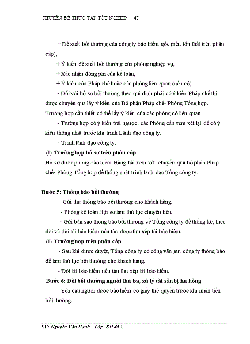 image for page Tình hình giải quyết khiếu nại bồi thường trong bảo hiểm thân tàu tại Bảo Việt Hà Nội