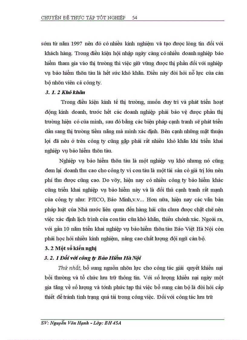 image for page Tình hình giải quyết khiếu nại bồi thường trong bảo hiểm thân tàu tại Bảo Việt Hà Nội