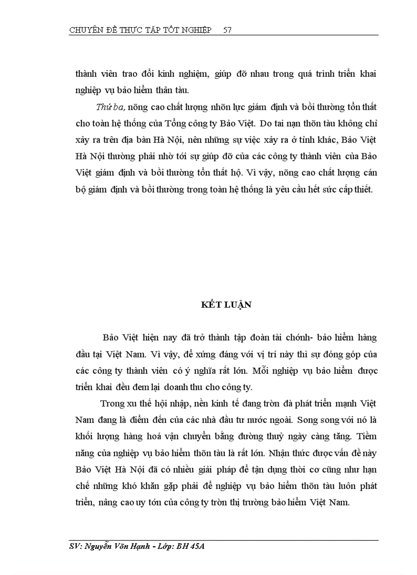 image for page Tình hình giải quyết khiếu nại bồi thường trong bảo hiểm thân tàu tại Bảo Việt Hà Nội