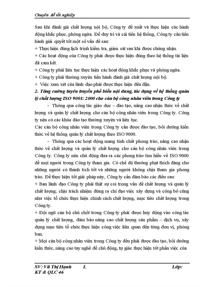 image for page Hoàn thiện hệ thống quản lý chất lượng tại Công ty Cổ phần Công trình Đường sắt theo tiêu chuẩn ISO 9001:2000