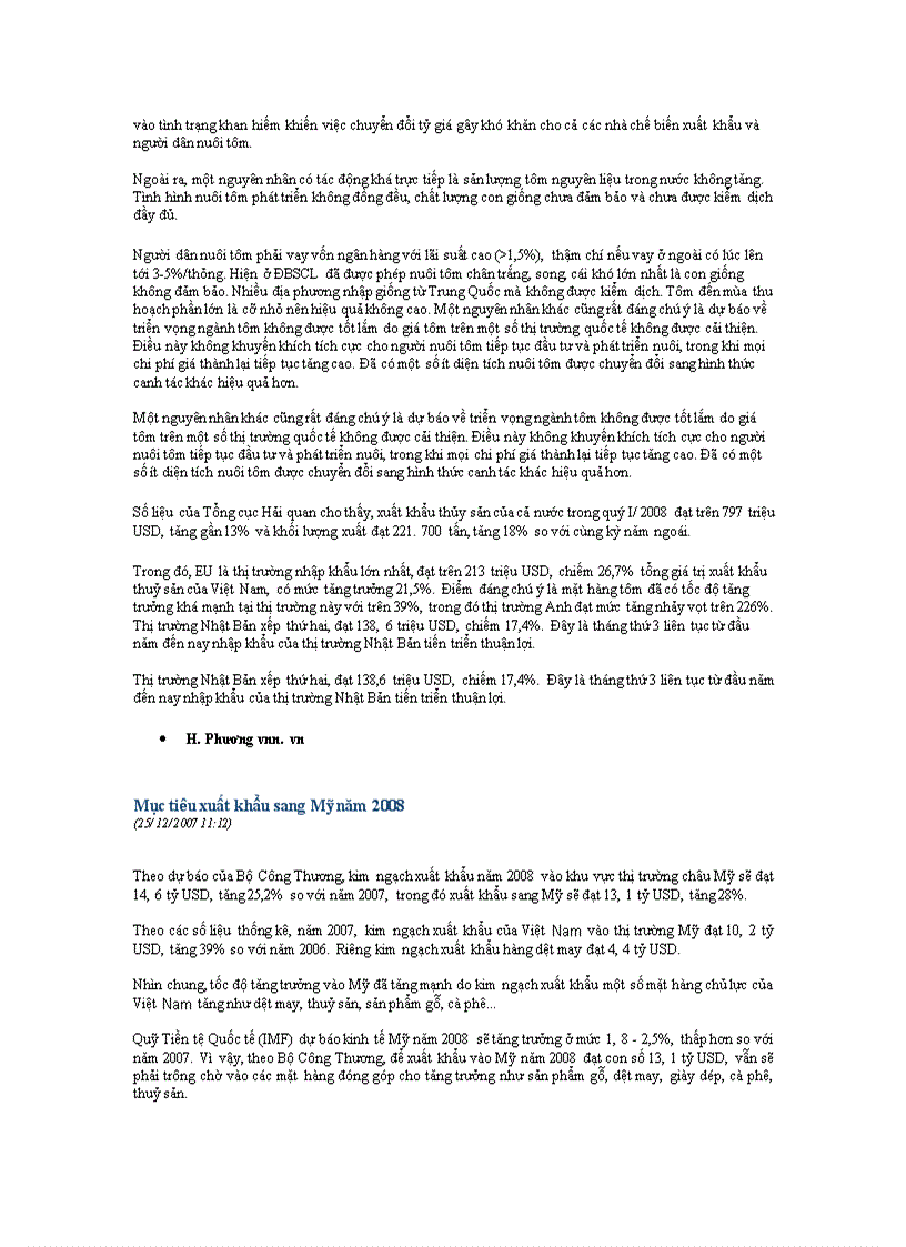 image for page Xuất nhập khẩu thuỷ sản Hoa Kỳ