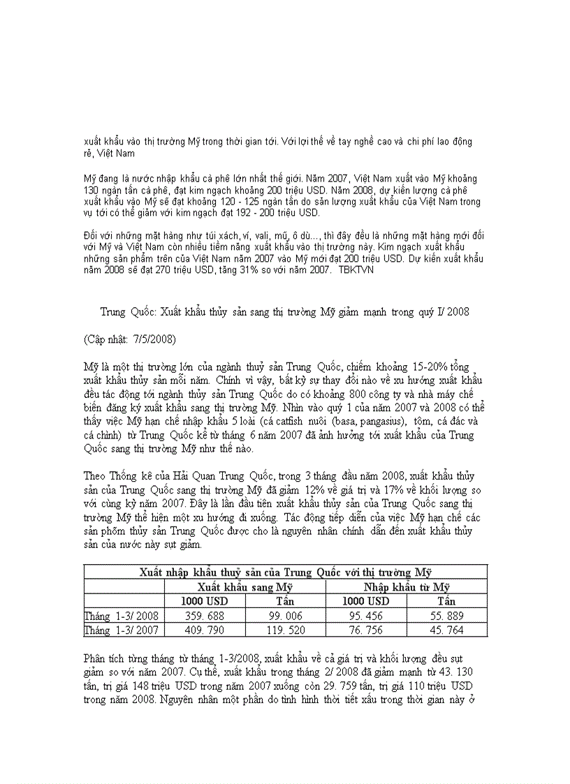 image for page Xuất nhập khẩu thuỷ sản Hoa Kỳ