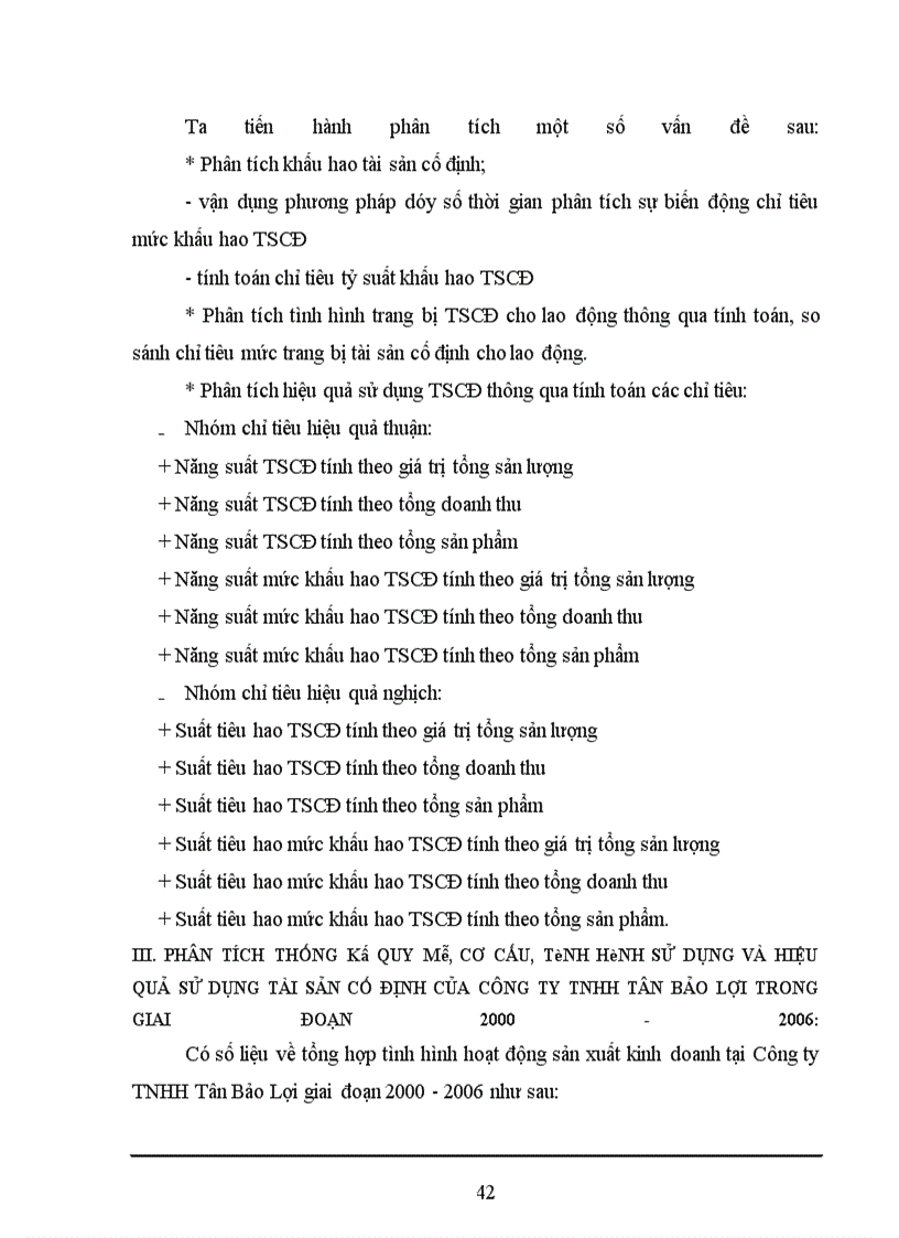 image for page Nghiên cứu thống kê quy mô, cơ cấu, tình hình sử dụng và hiệu quả sử dụng tài sản cố định của Công ty TNHH Tân Bảo Lợi thời kỳ 1999-2005