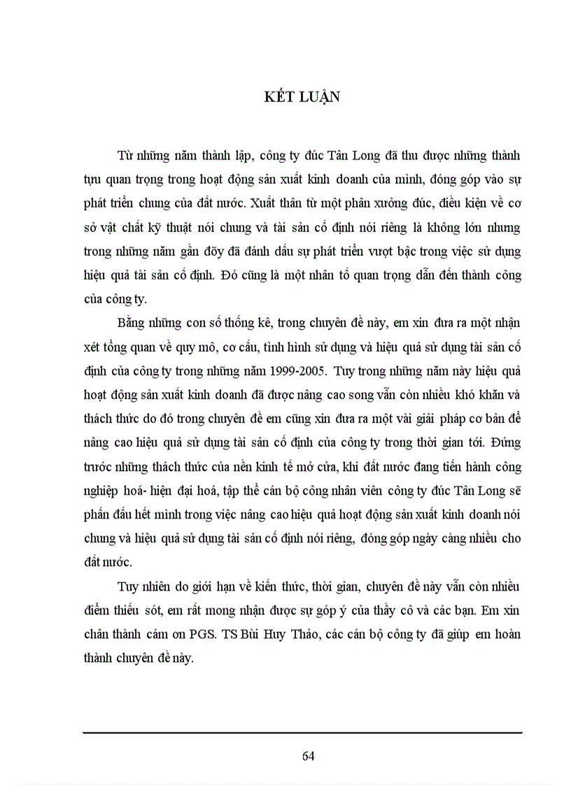 image for page Nghiên cứu thống kê quy mô, cơ cấu, tình hình sử dụng và hiệu quả sử dụng tài sản cố định của Công ty TNHH Tân Bảo Lợi thời kỳ 1999-2005