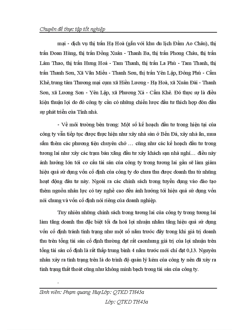 image for page Nâng cao hiệu quả sử dụng vốn cố định của công ty cổ phần thương mại miền núi phú thọ