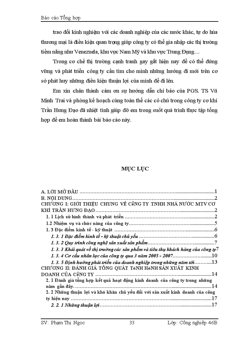 image for page Báo cáo Tổng hợp tại công ty TNHH NN một thành viên Cơ khí Trần Hưng Đạo