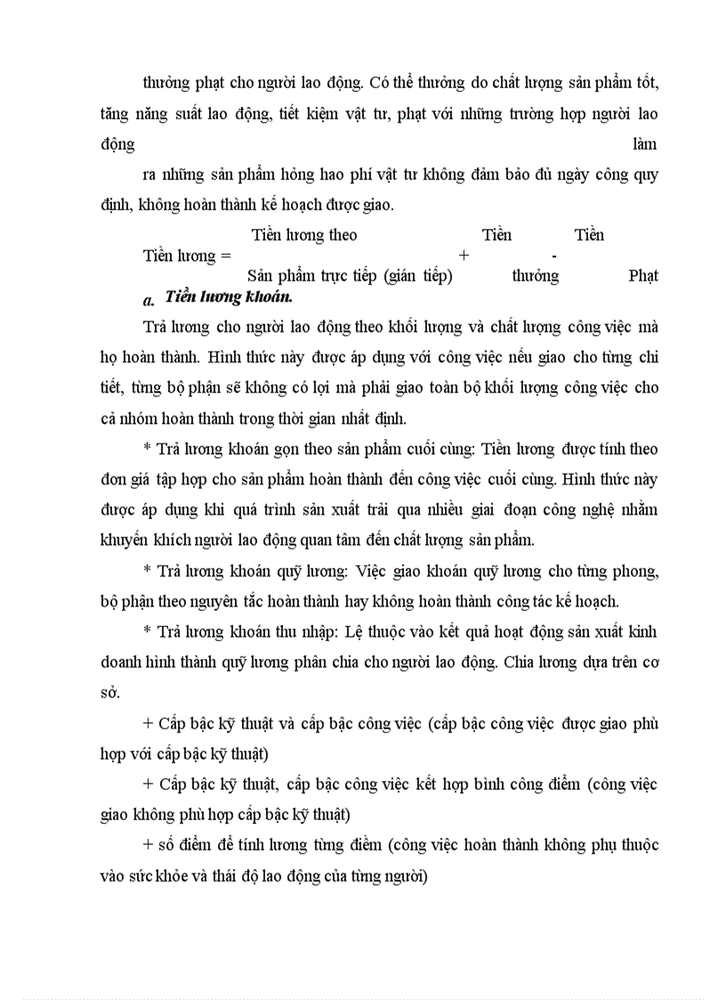 image for page Tiền lương và các khoản phụ phí theo lương tại Công ty sản xuất và xuất khẩu Bao bì Hà Nội