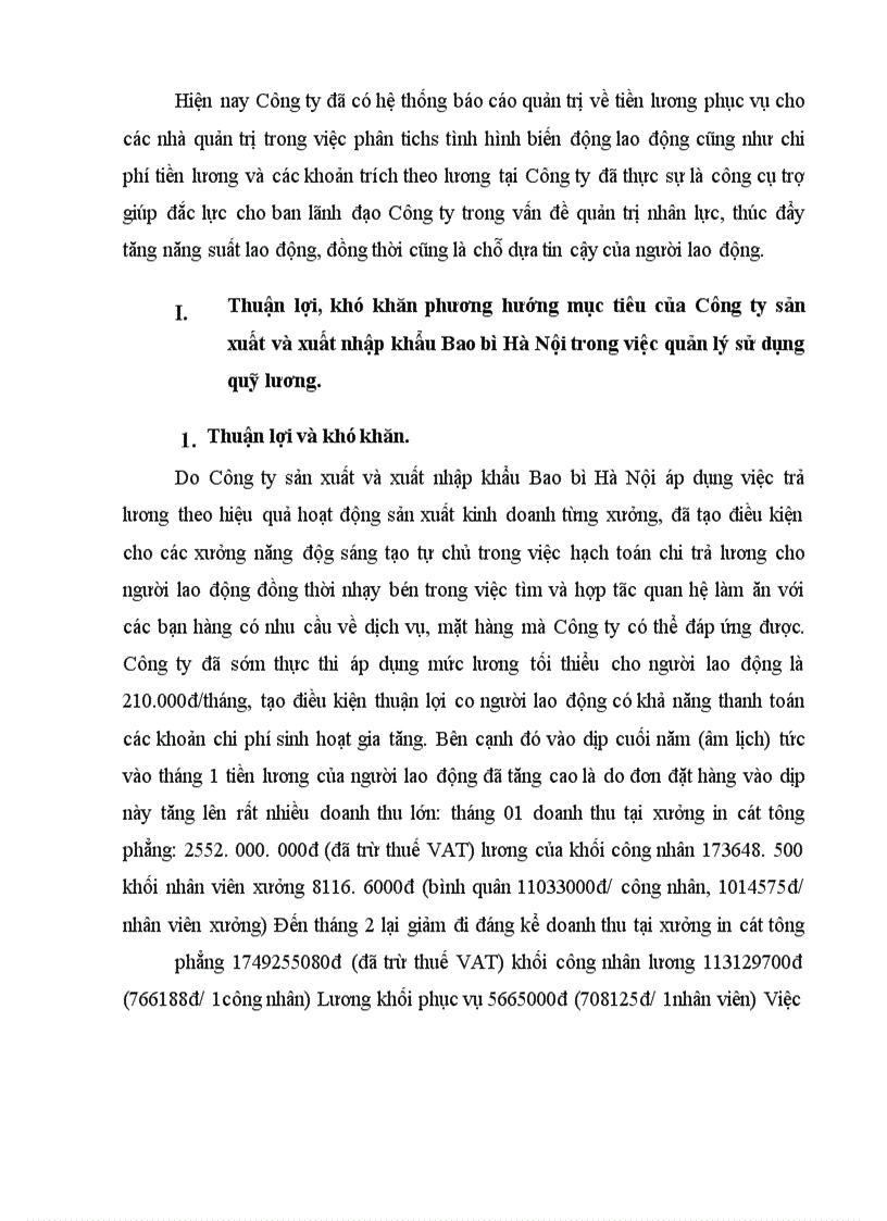 image for page Tiền lương và các khoản phụ phí theo lương tại Công ty sản xuất và xuất khẩu Bao bì Hà Nội