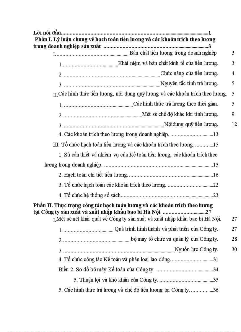 image for page Tiền lương và các khoản phụ phí theo lương tại Công ty sản xuất và xuất khẩu Bao bì Hà Nội