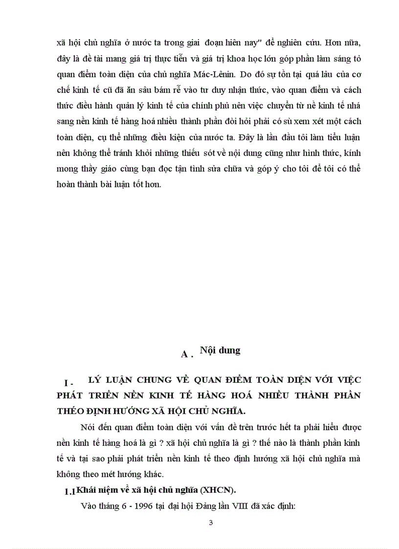 image for page Quan điểm toàn diện với việc phát triển nền kinh tế hàng hoá nhiều thành phần theo định hướng xã hội chủ nghĩa ở Việt Nam hiện nay