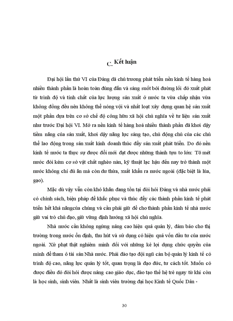 image for page Quan điểm toàn diện với việc phát triển nền kinh tế hàng hoá nhiều thành phần theo định hướng xã hội chủ nghĩa ở Việt Nam hiện nay