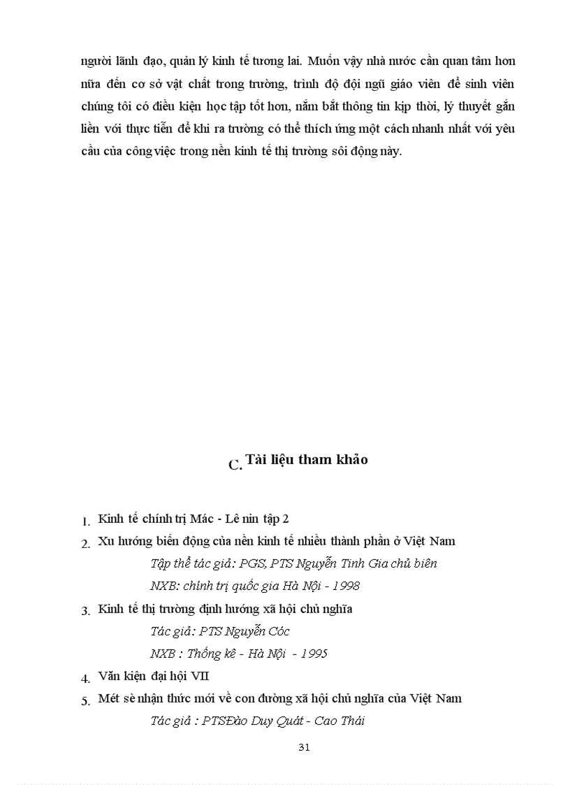 image for page Quan điểm toàn diện với việc phát triển nền kinh tế hàng hoá nhiều thành phần theo định hướng xã hội chủ nghĩa ở Việt Nam hiện nay