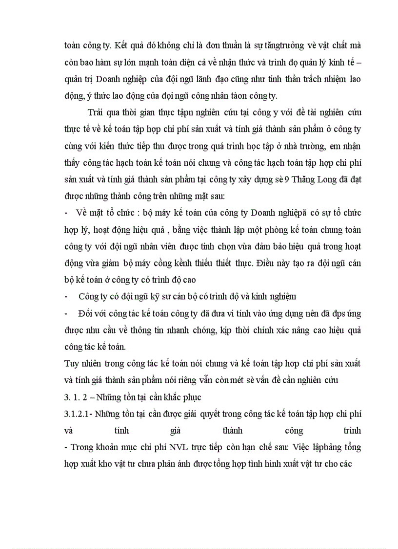 image for page Kế toán tập hợp chi phí sản xuất và tính giá thành sản phẩm tại công ty xây dựng số 9 Thăng Long